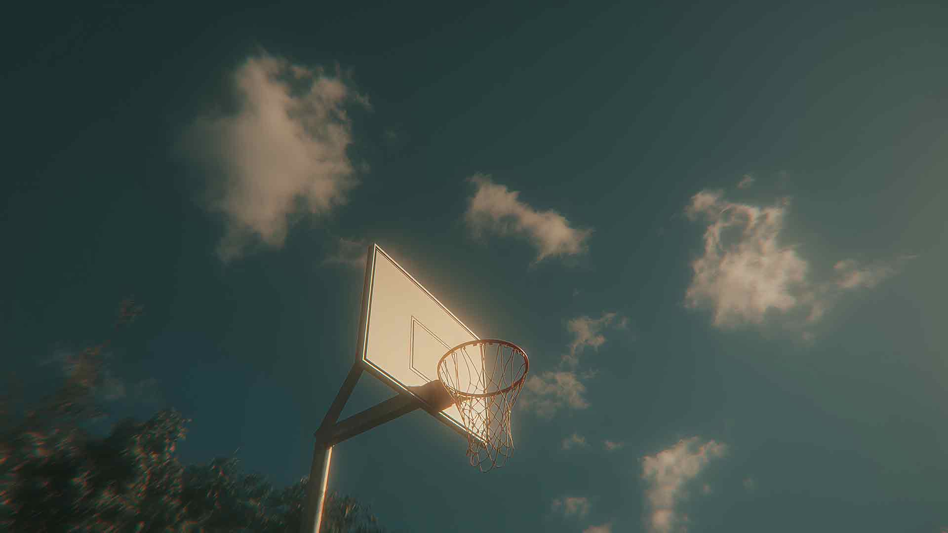 篮球圈低角度桌面壁纸