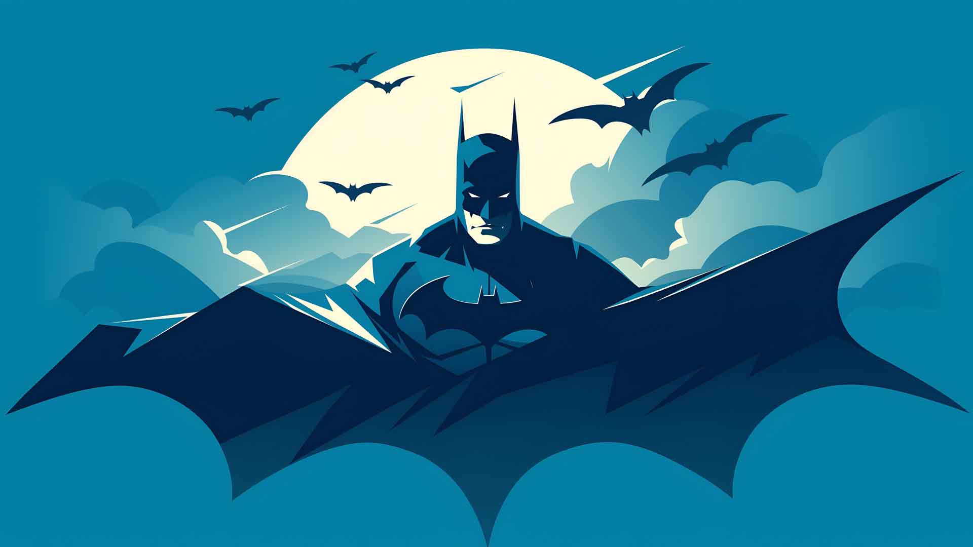 DC漫画蝙蝠侠标志极简主义桌面壁纸