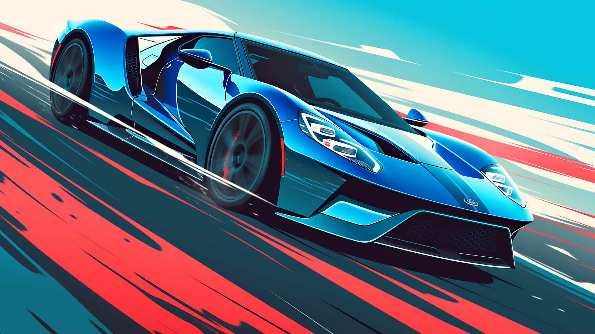 福特GT驾驶桌面壁纸