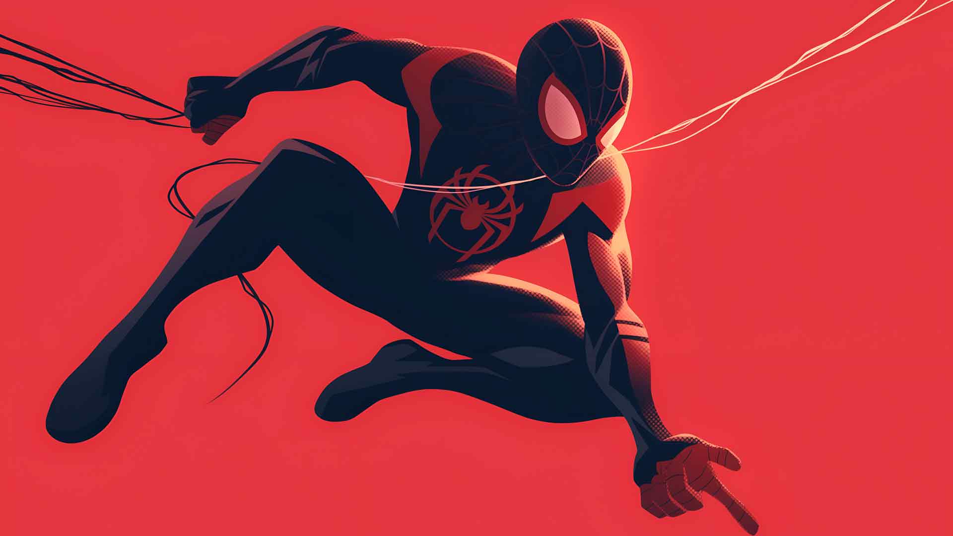 蜘蛛侠红色风格桌面壁纸