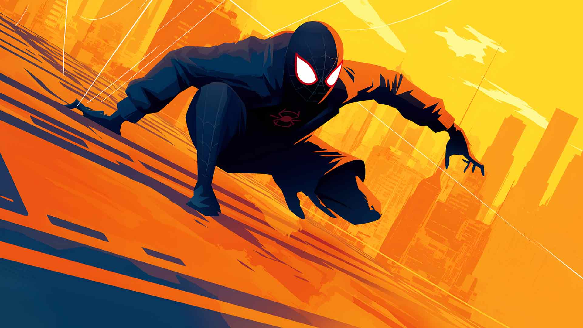 蜘蛛侠橙色桌面壁纸