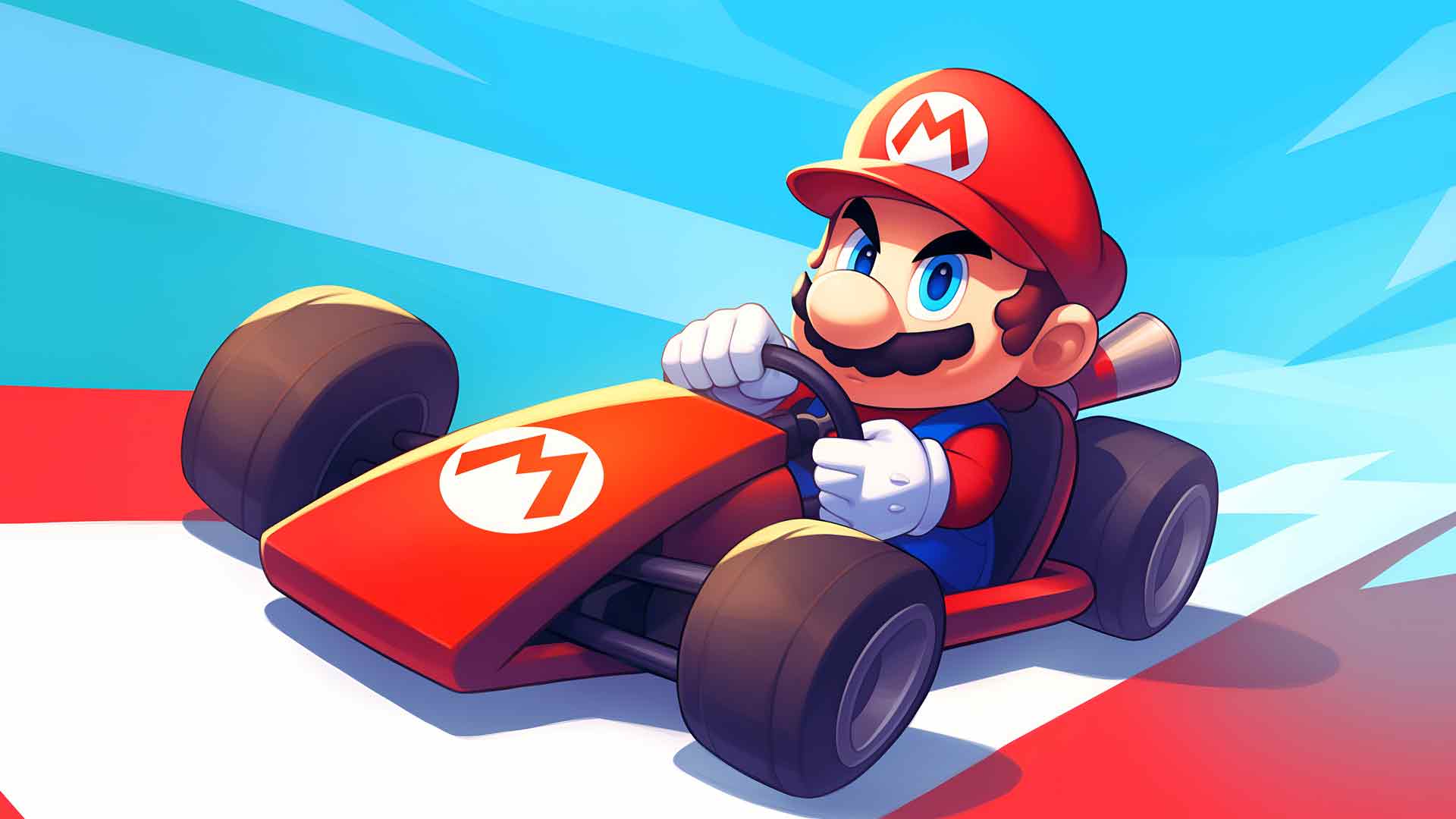 超级马里奥兄弟马里奥汽车桌面壁纸