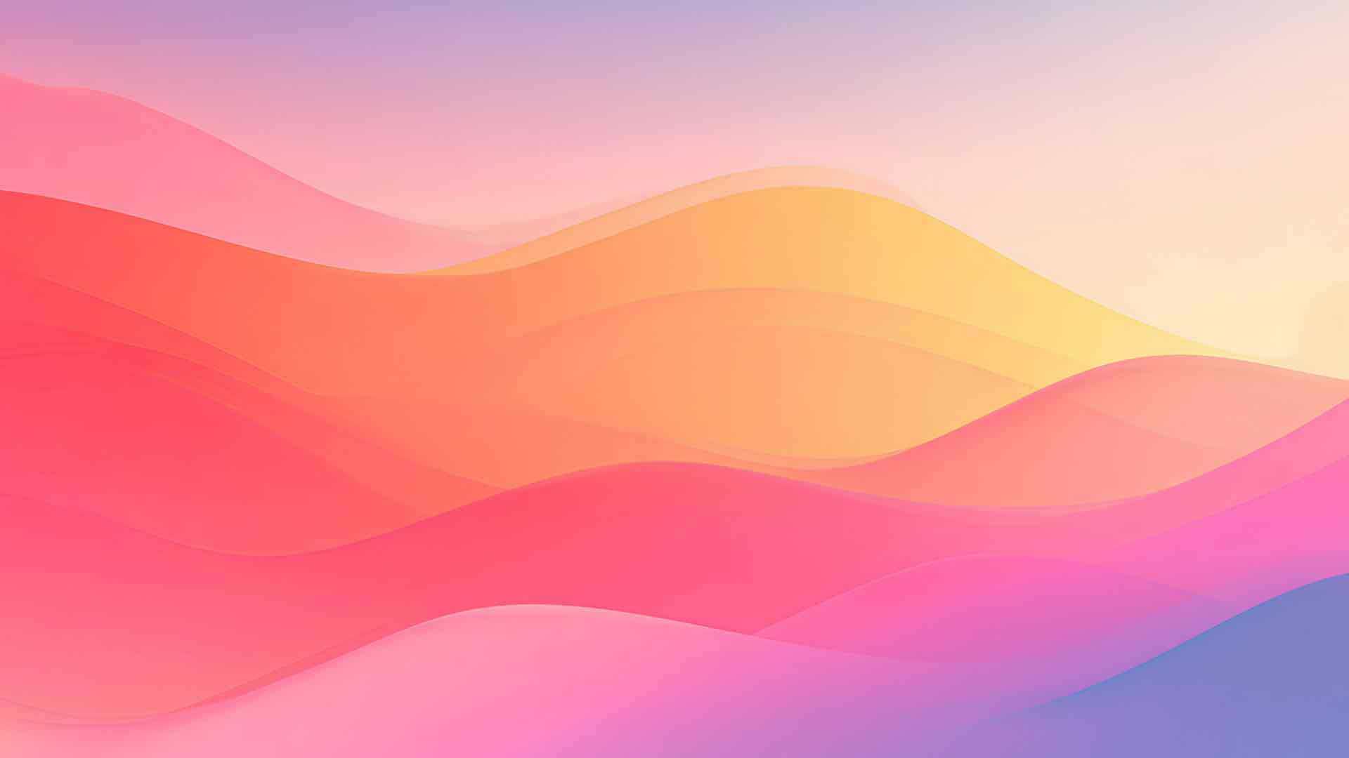 粉黄波浪渐变抽象艺术 5K