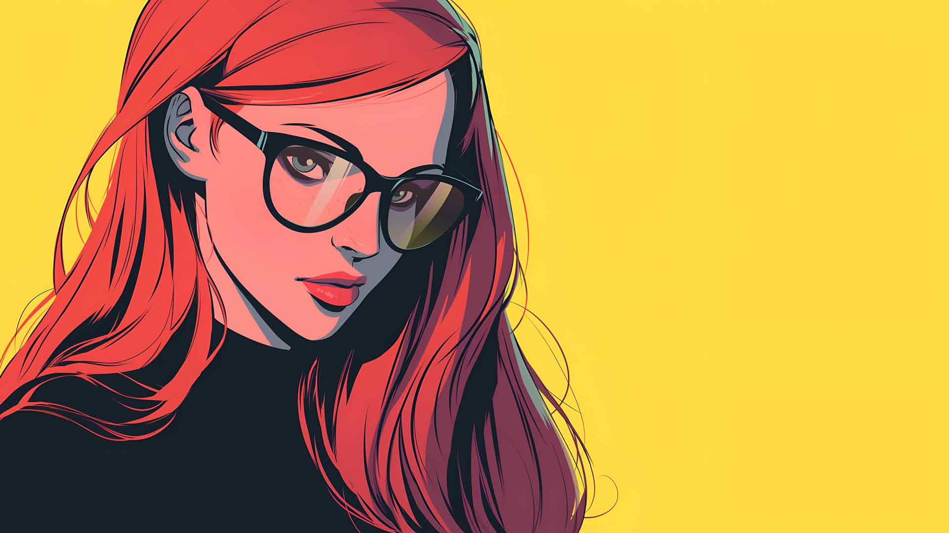 芭芭拉·戈登 (Barbara Gordon) 戴眼镜桌面壁纸