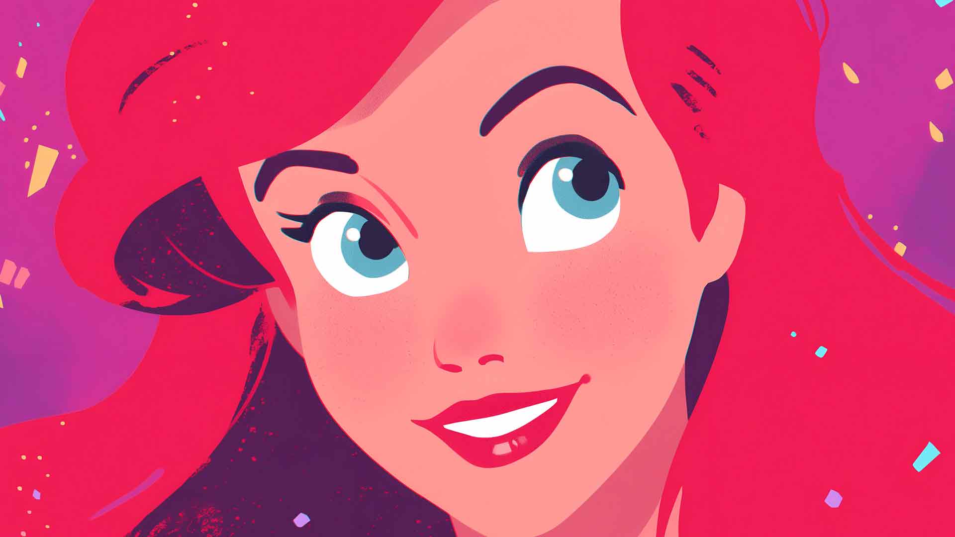 迪士尼 Ariel 笑脸桌面壁纸