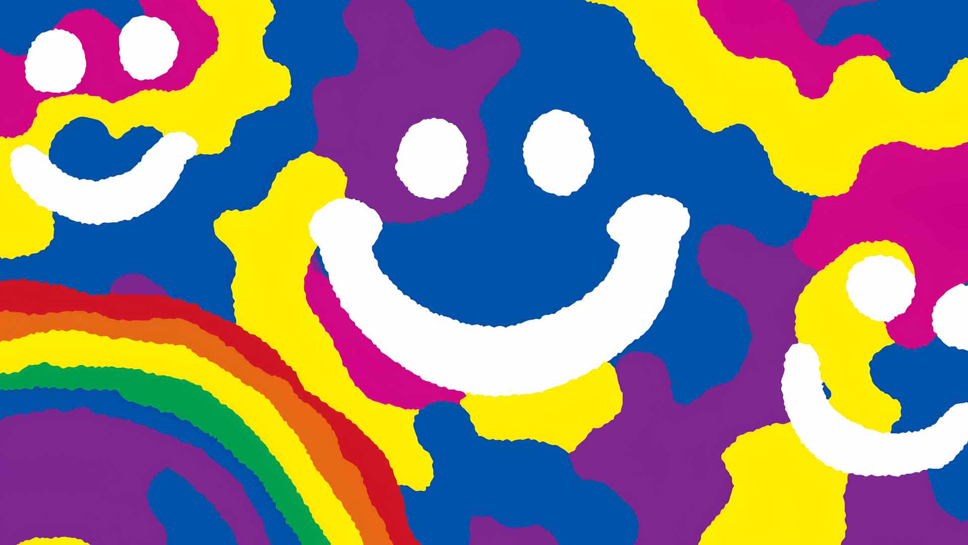 Kidcore 微笑和彩虹桌面壁纸