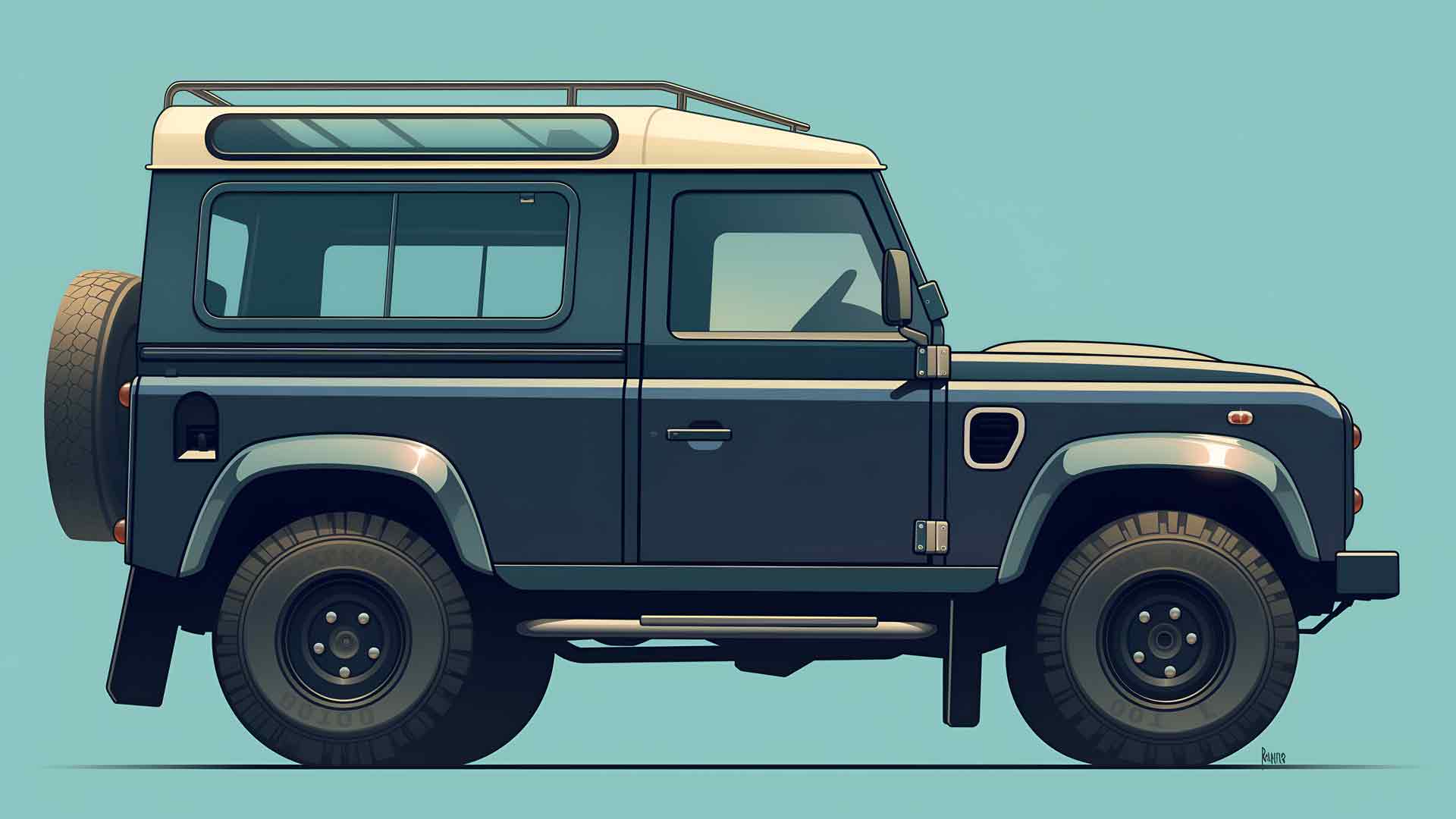 路虎卫士经典SUV桌面壁纸