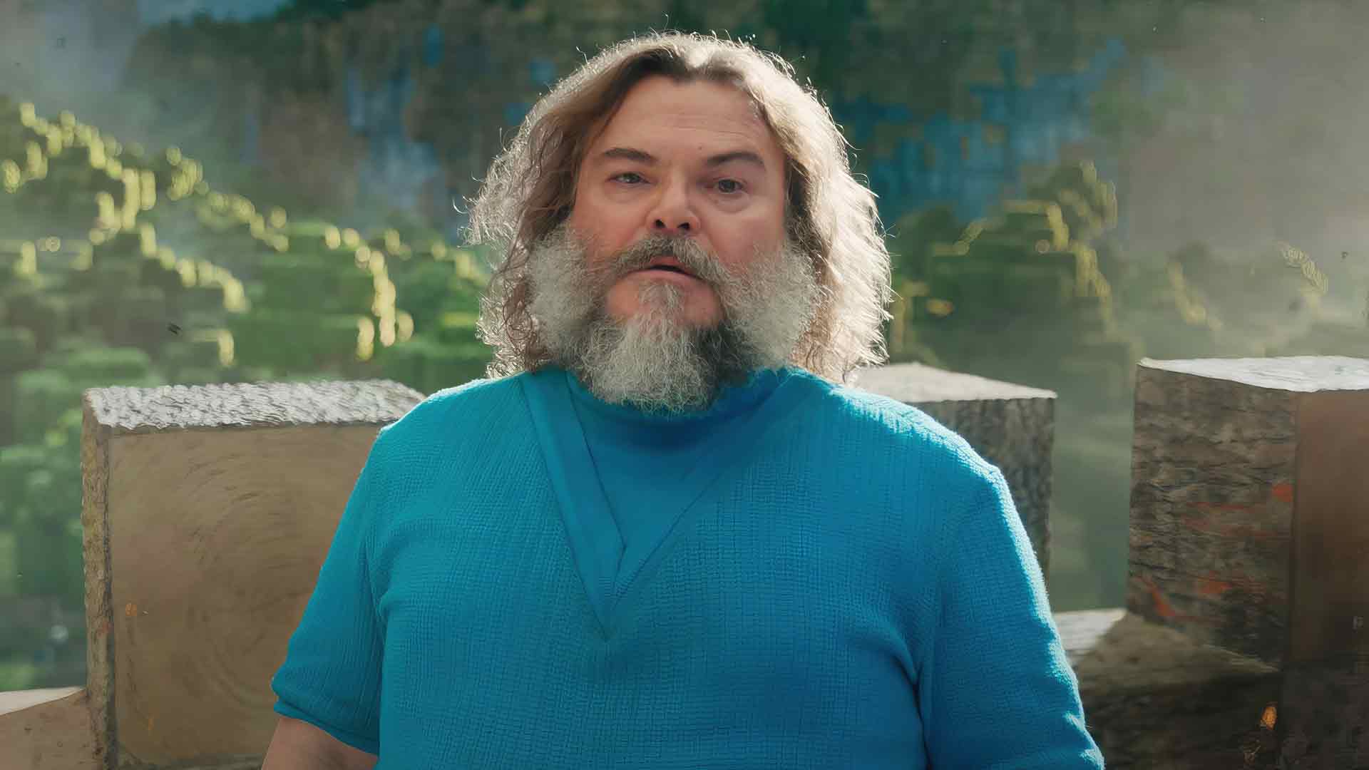 我的世界电影杰克·布莱克蓝色衬衫史蒂夫桌面壁纸