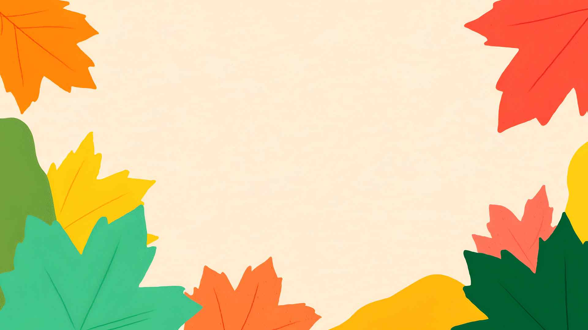 极简主义秋叶米色桌面壁纸