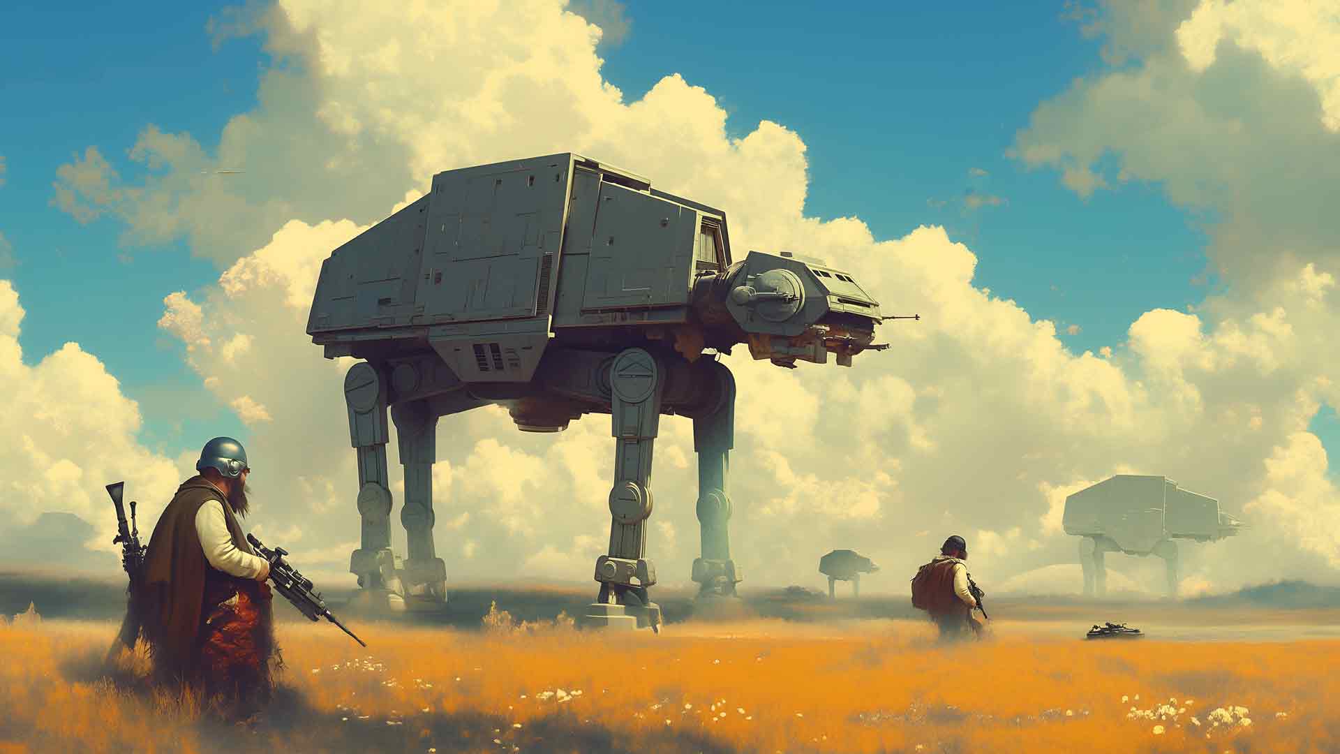 星球大战梵高风格桌面壁纸