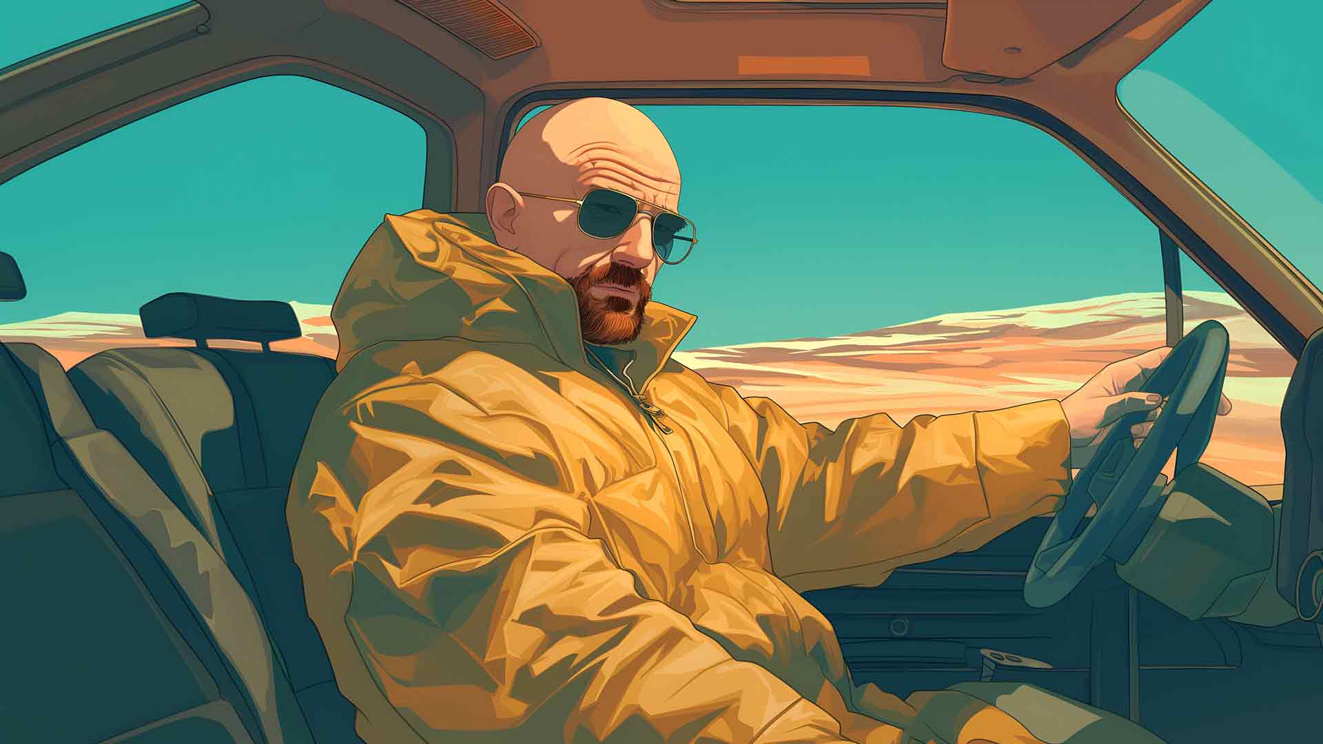 沃特·怀特 沙漠大道桌面壁纸