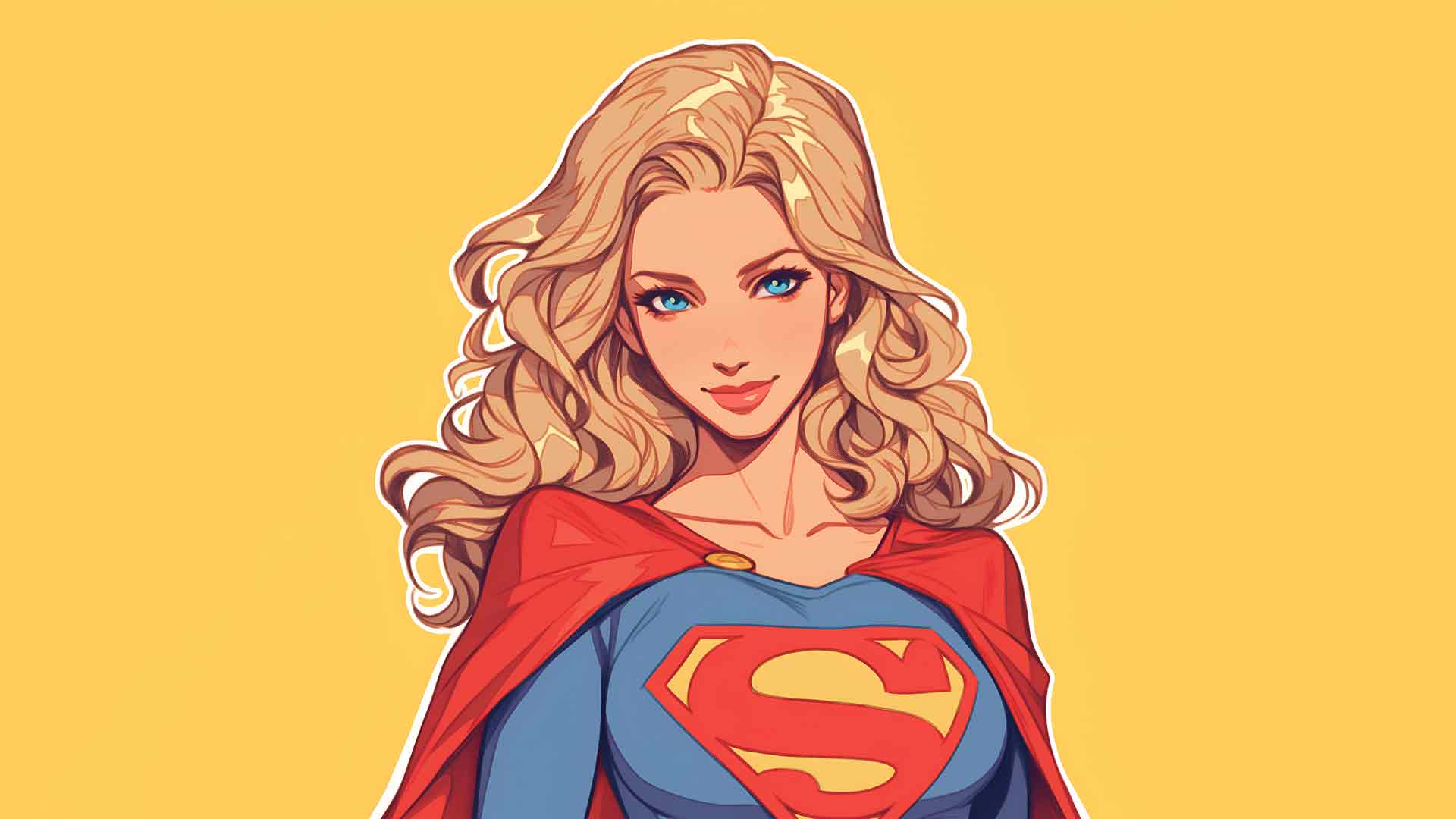 DC漫画女超人卡拉微笑桌面壁纸