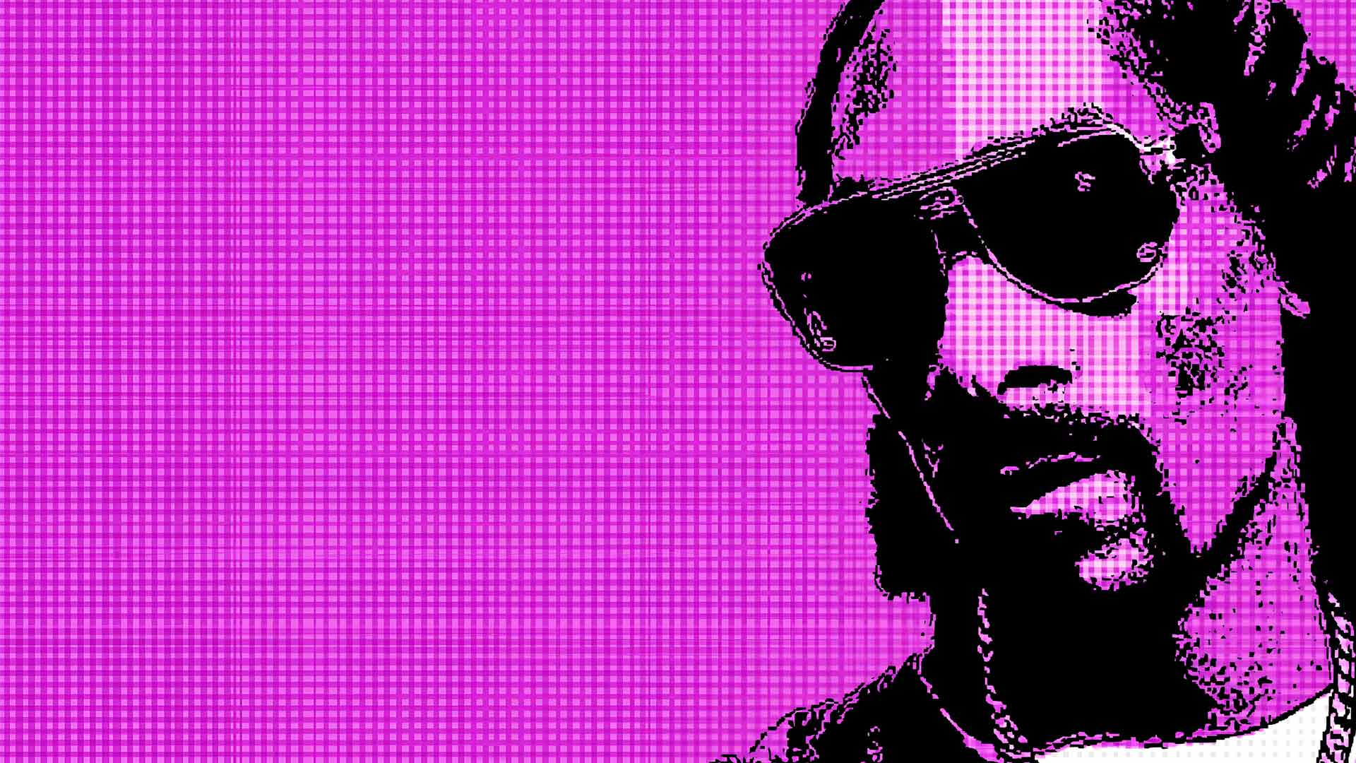 Snoop Dogg 数字艺术洋红色背景像素效果桌面壁纸