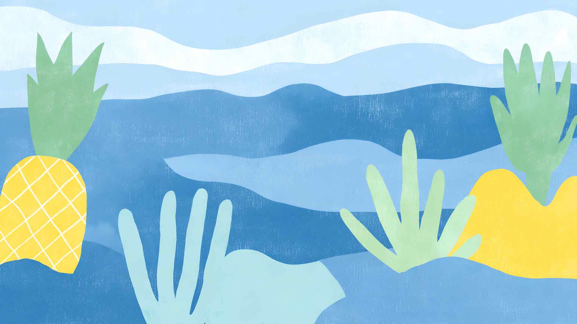 海绵宝宝菠萝水下抽象桌面壁纸