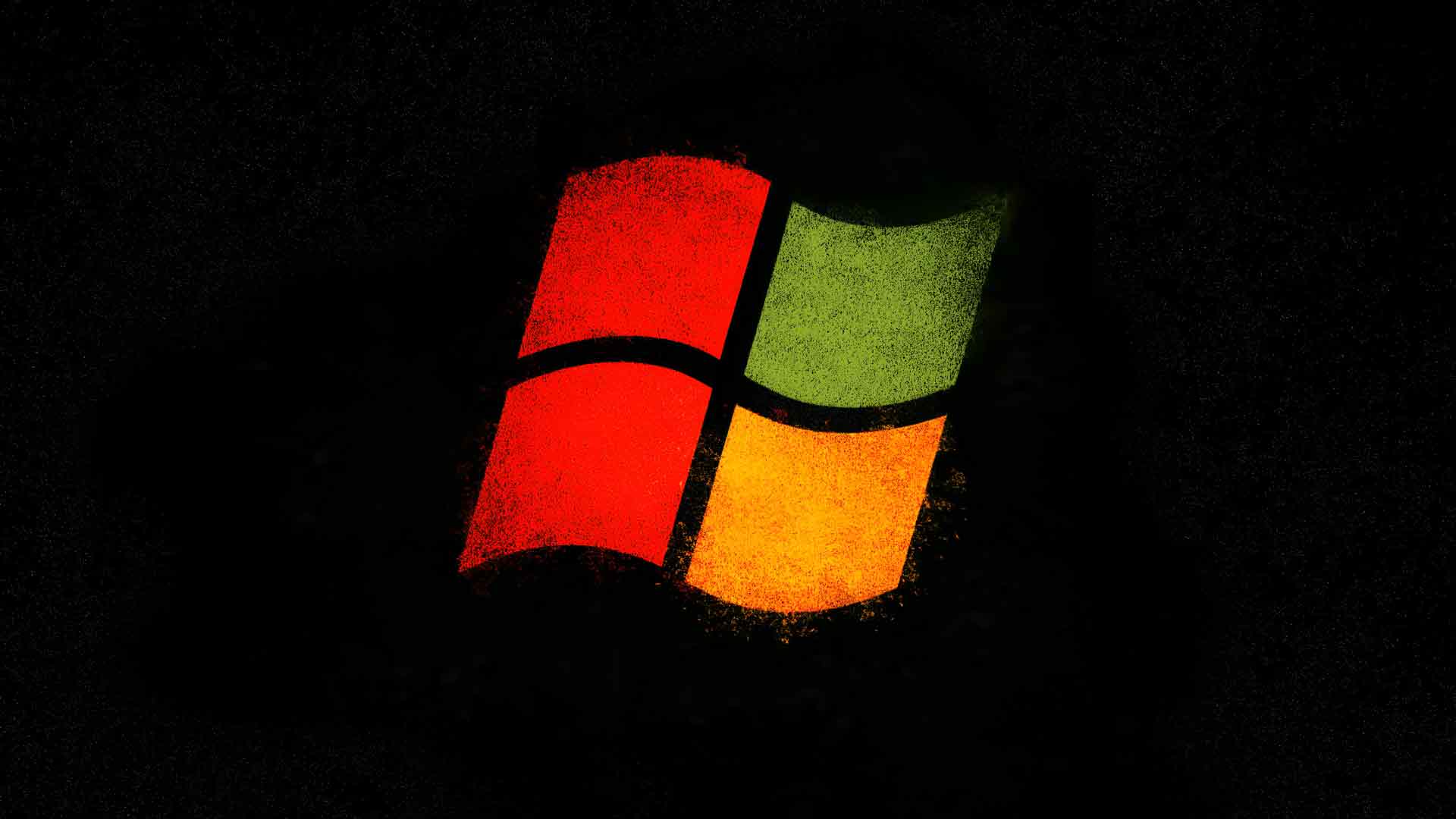 美学 Windows 徽标红绿桌面壁纸