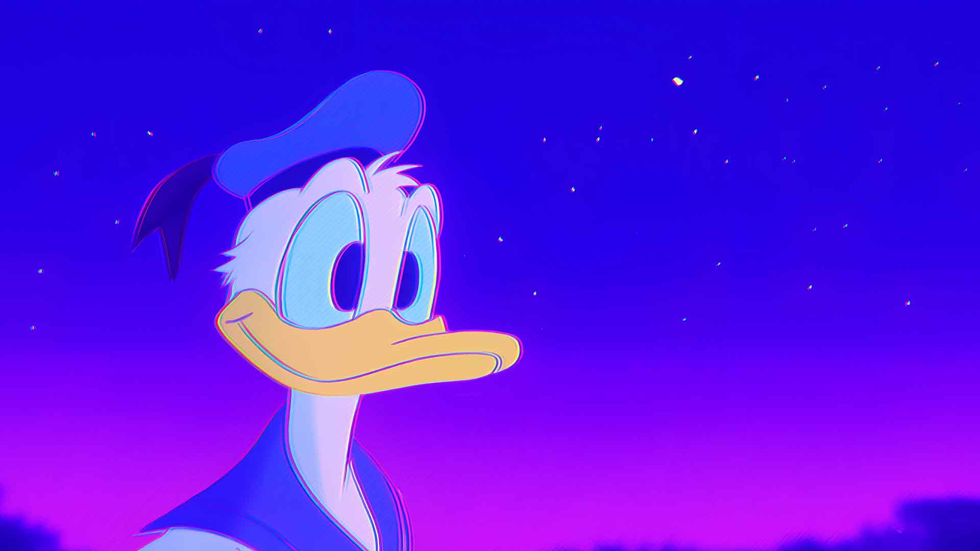 唐老鸭美学观星桌面壁纸