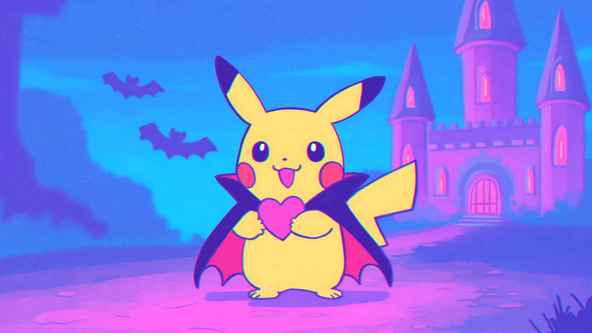 宝可梦皮卡丘吸血鬼海角城堡桌面壁纸