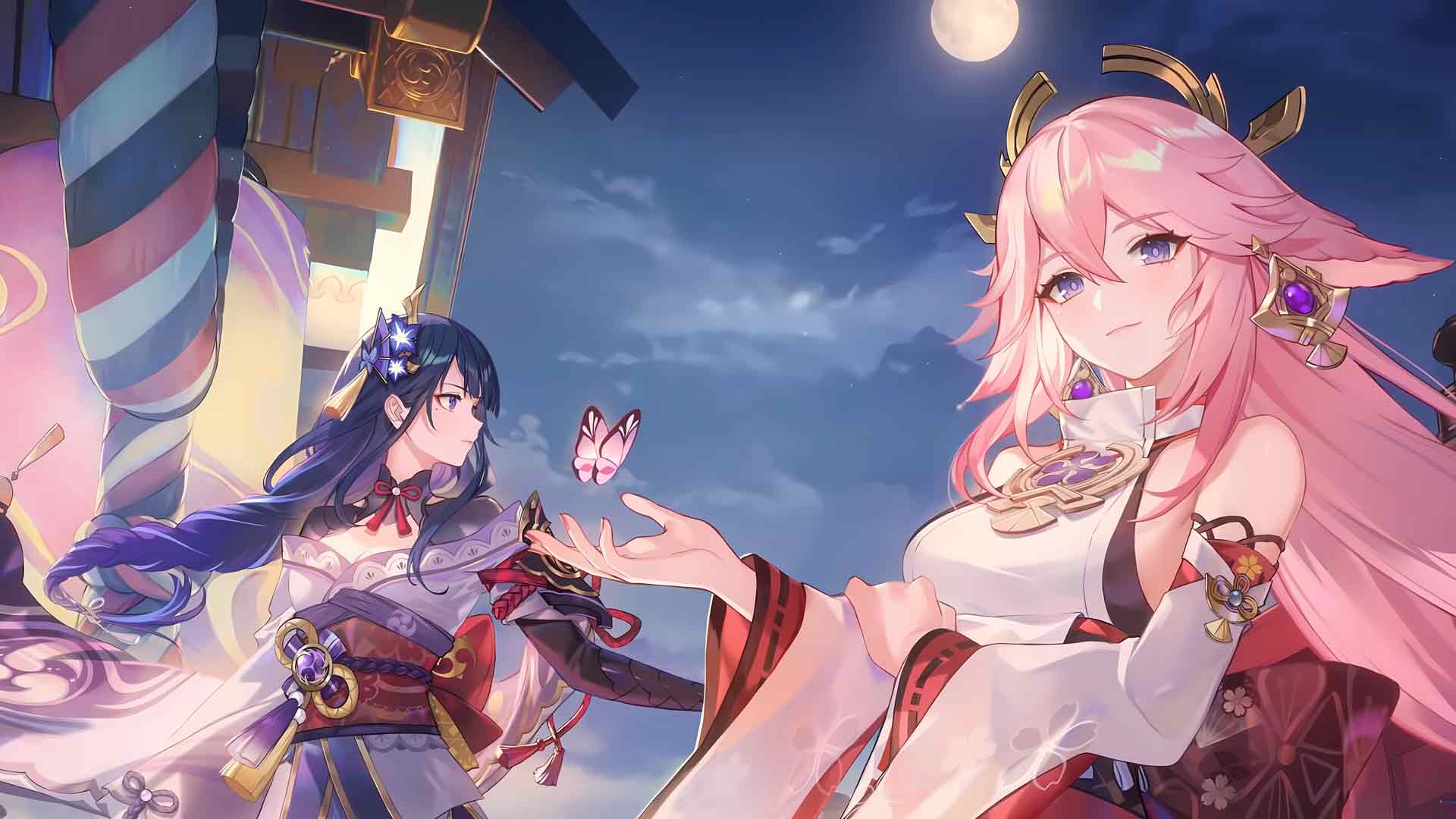 雷电将军八重巫女桌面壁纸