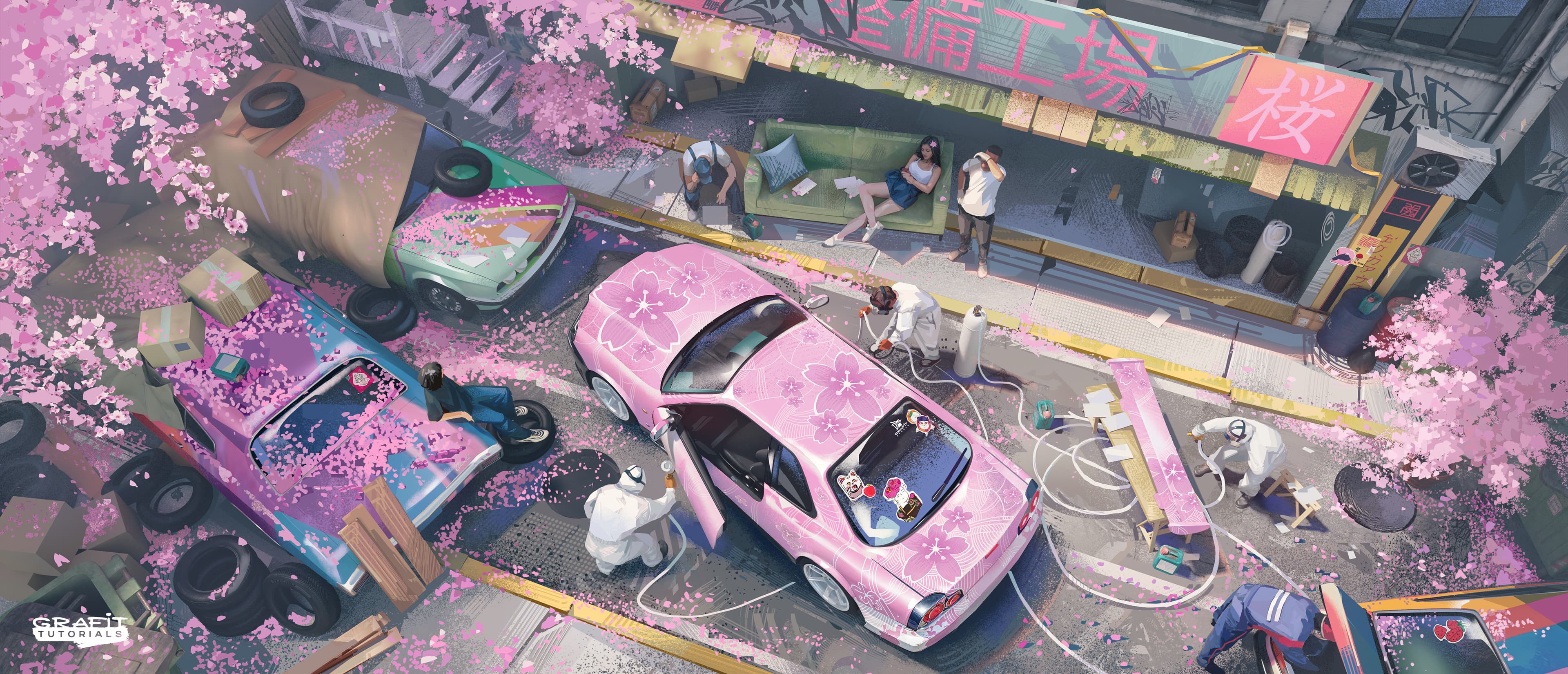 粉红色系动漫暖心壁纸