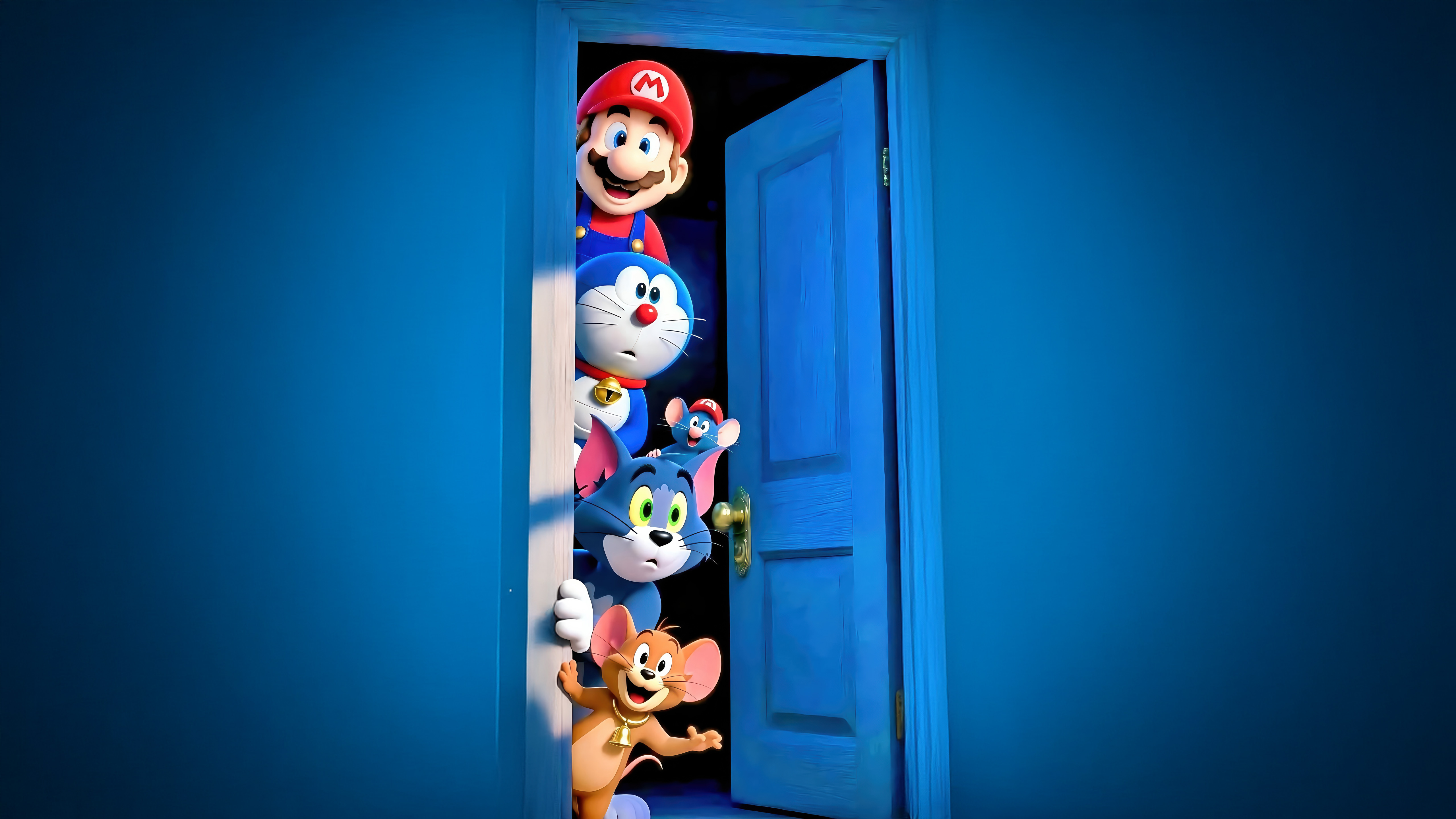 马里奥哆啦A梦猫和杰瑞蓝色门冒险