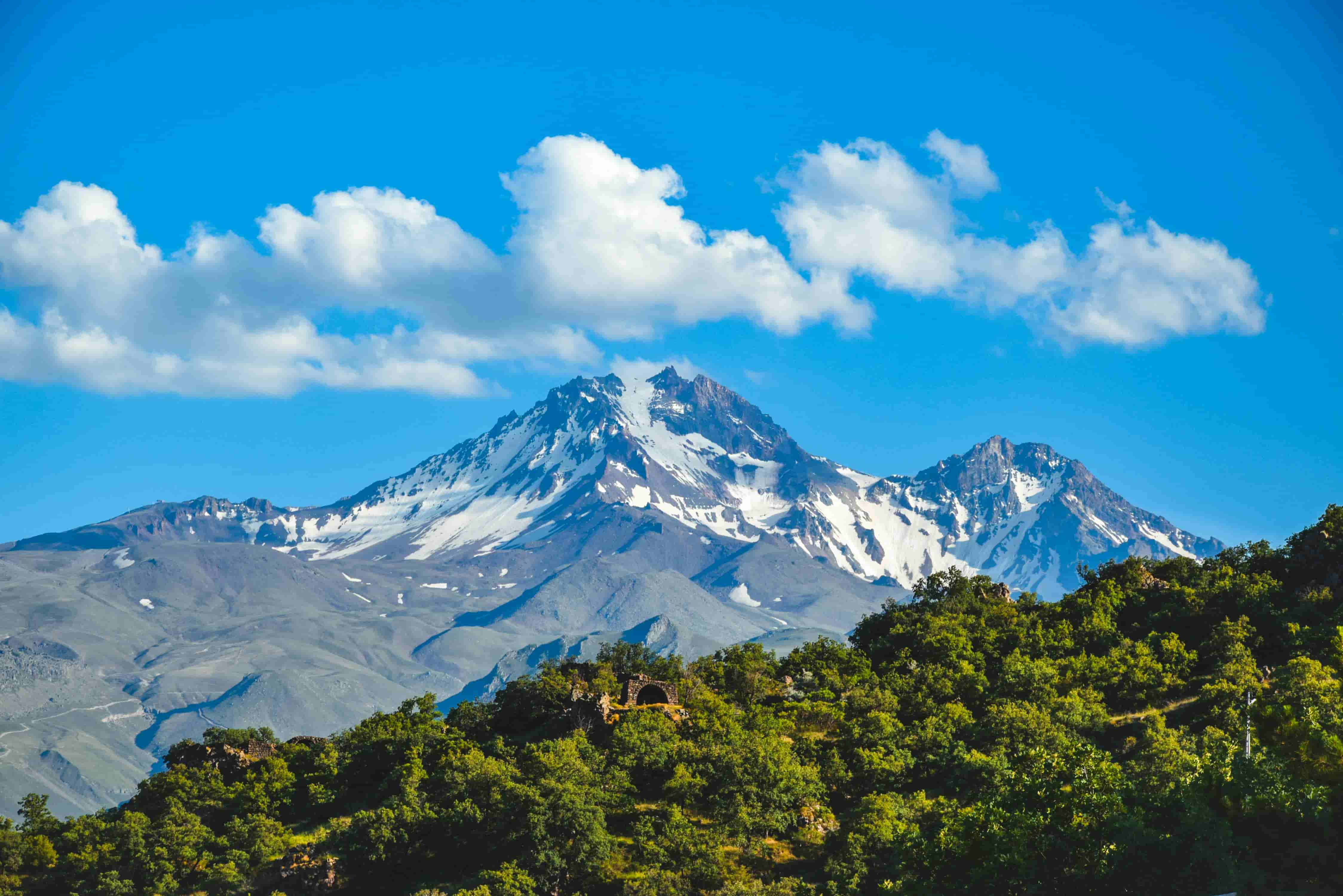 土耳其开塞利蓝天下的美丽景色