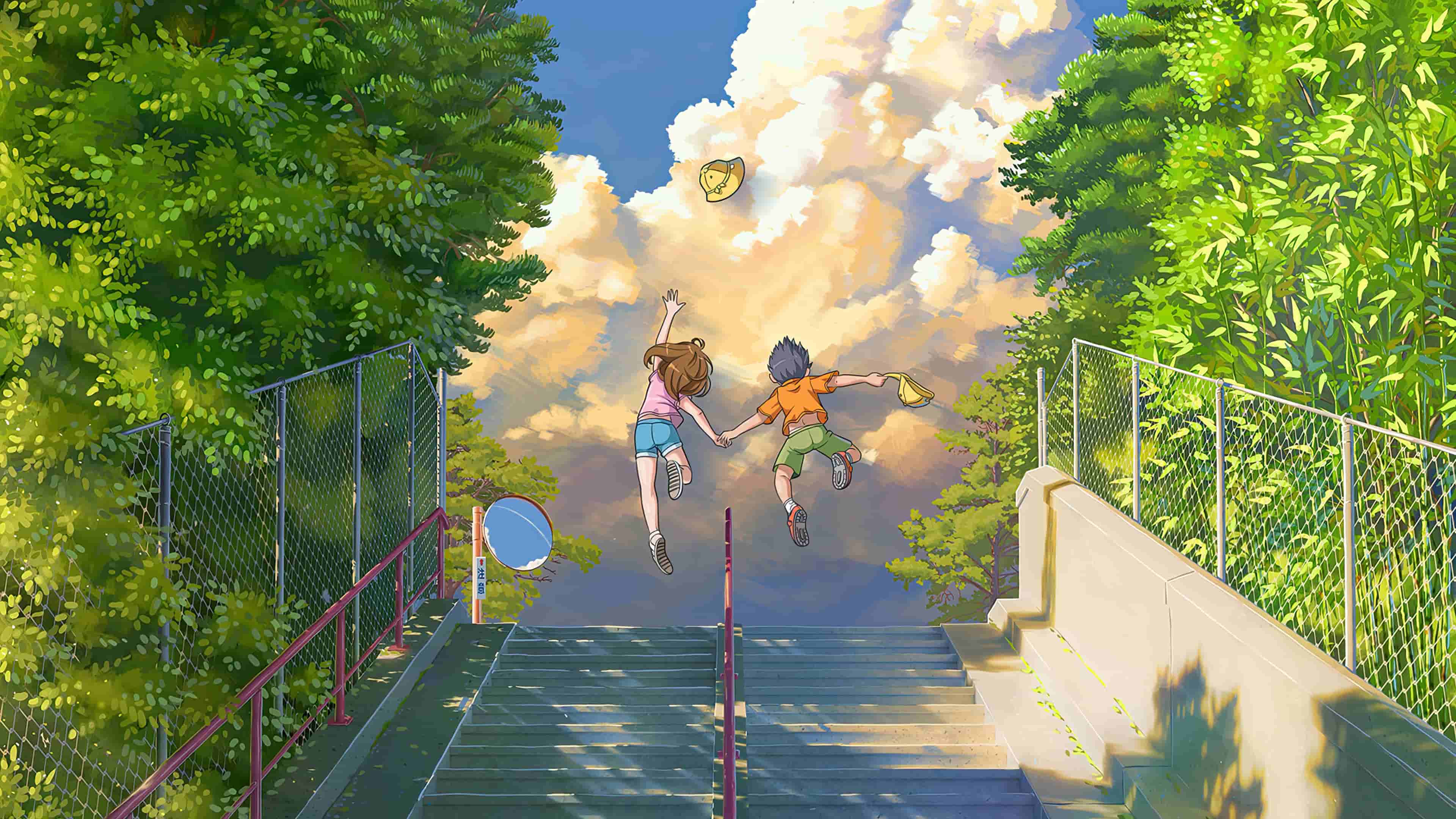 两个年轻的挚友，童年的快乐在运动中