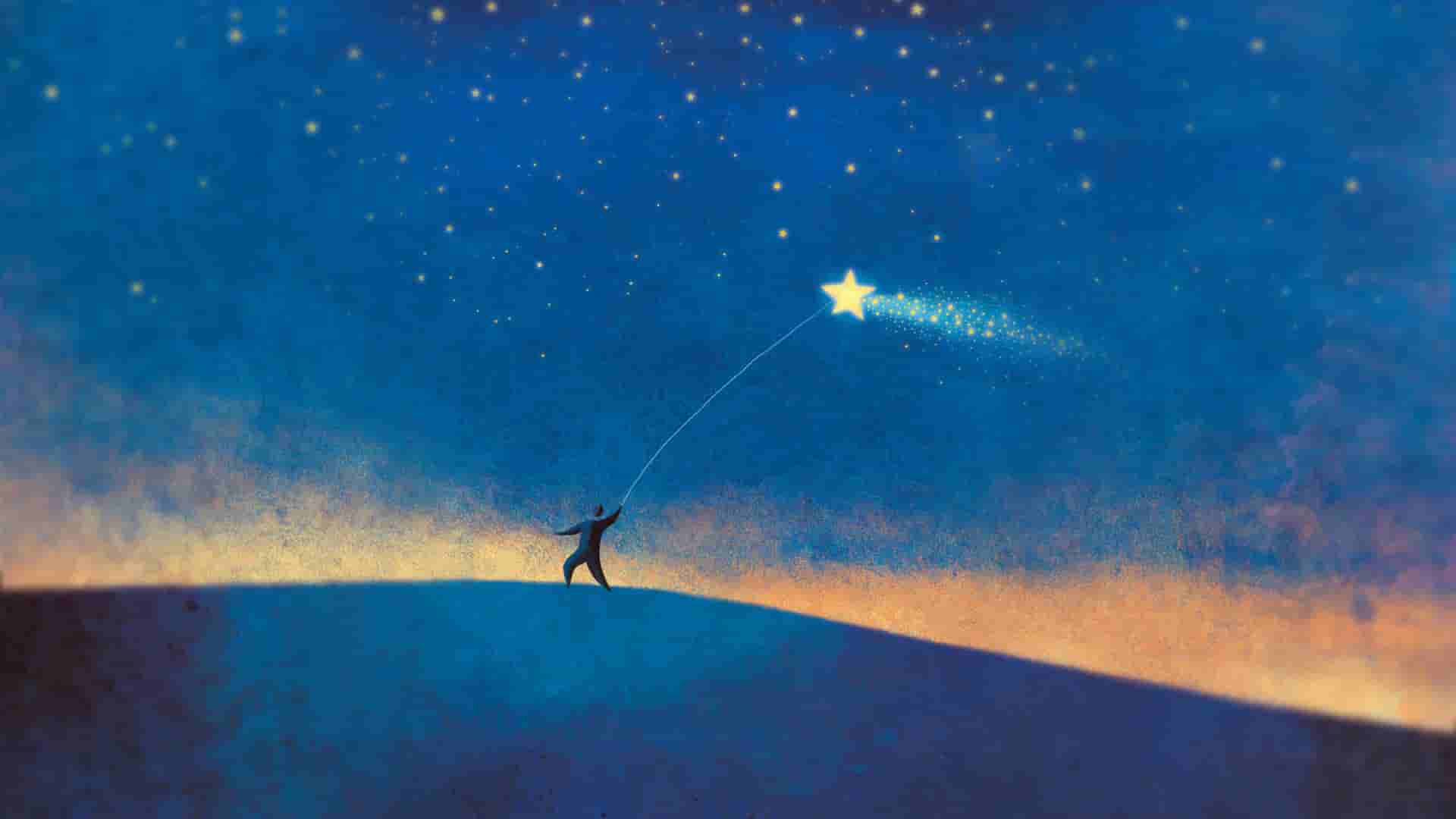 极简在星空追着星星的人