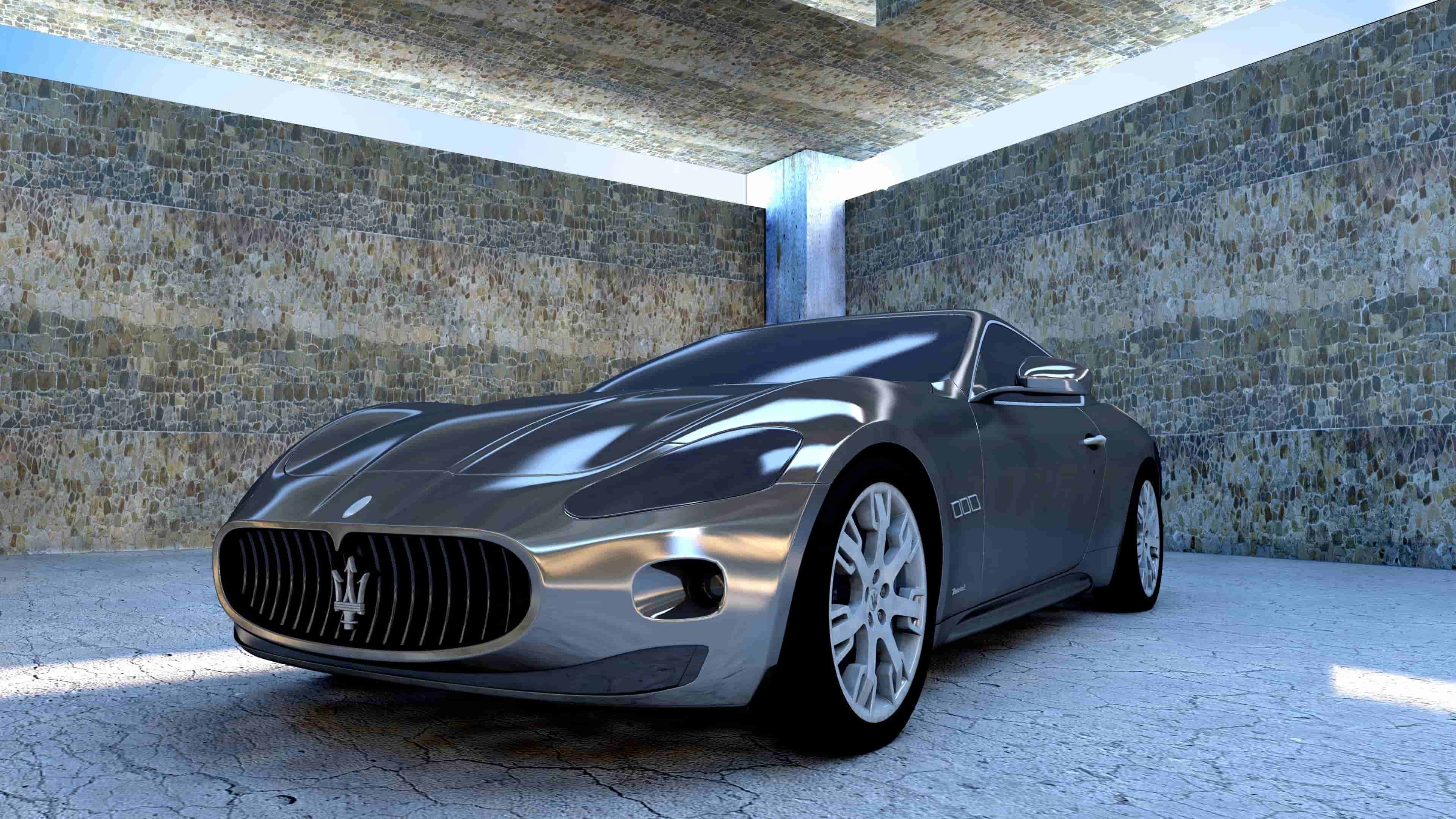 4K超清玛莎拉蒂跑车特写图片壁纸