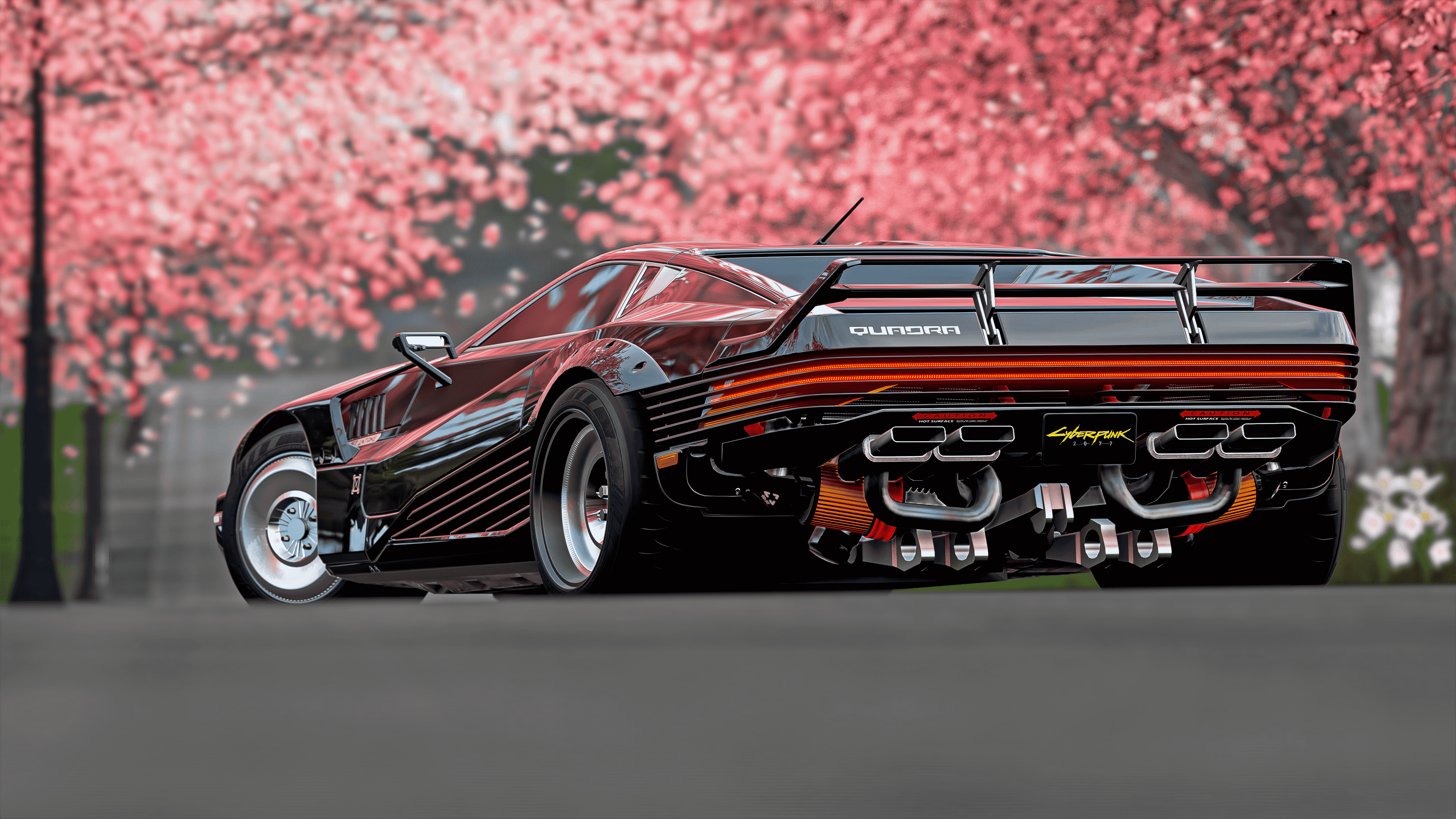 红色超跑尾翼图片壁纸