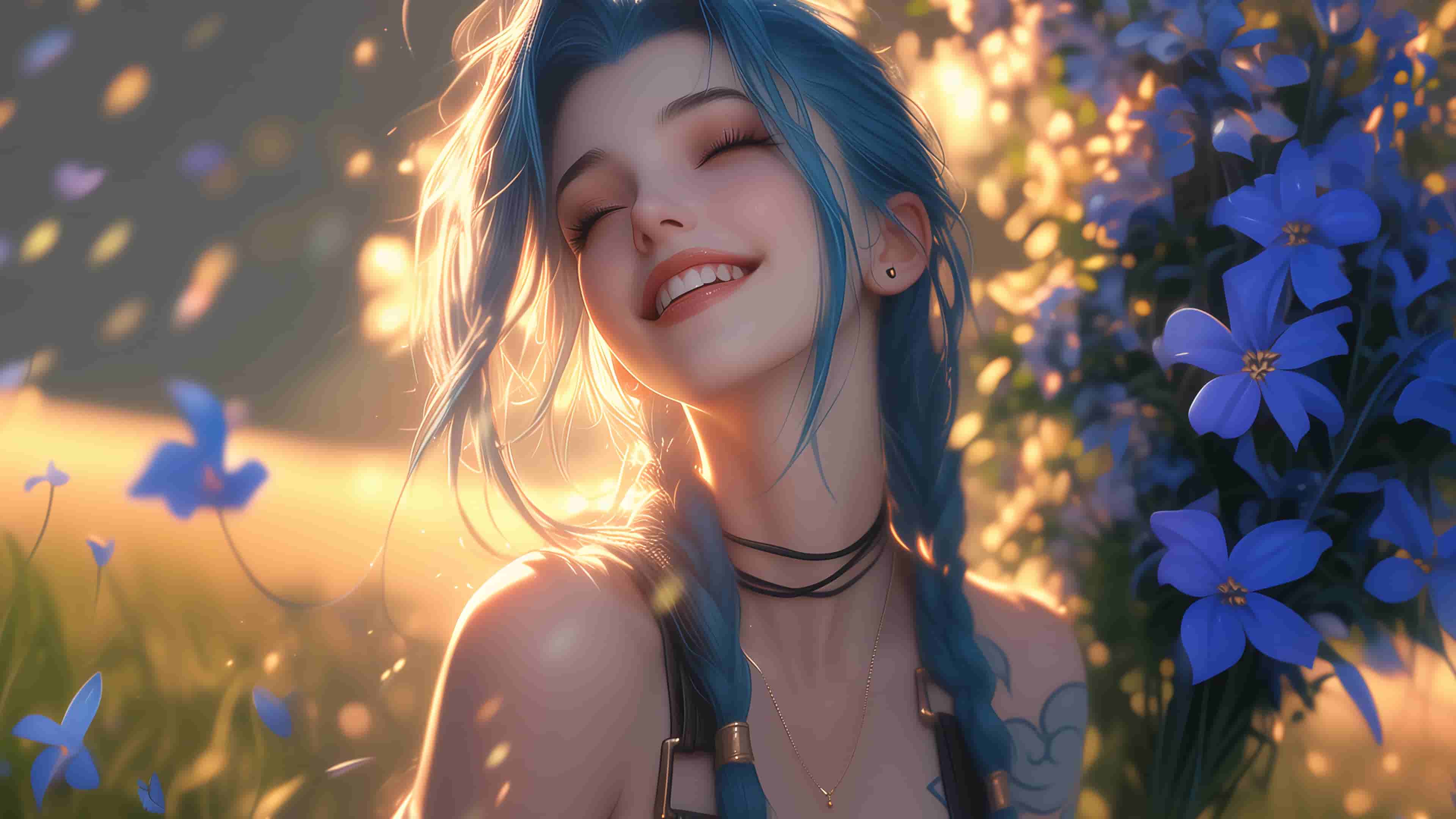 金克丝 可爱 甜美 闭眼 午后 4k壁纸