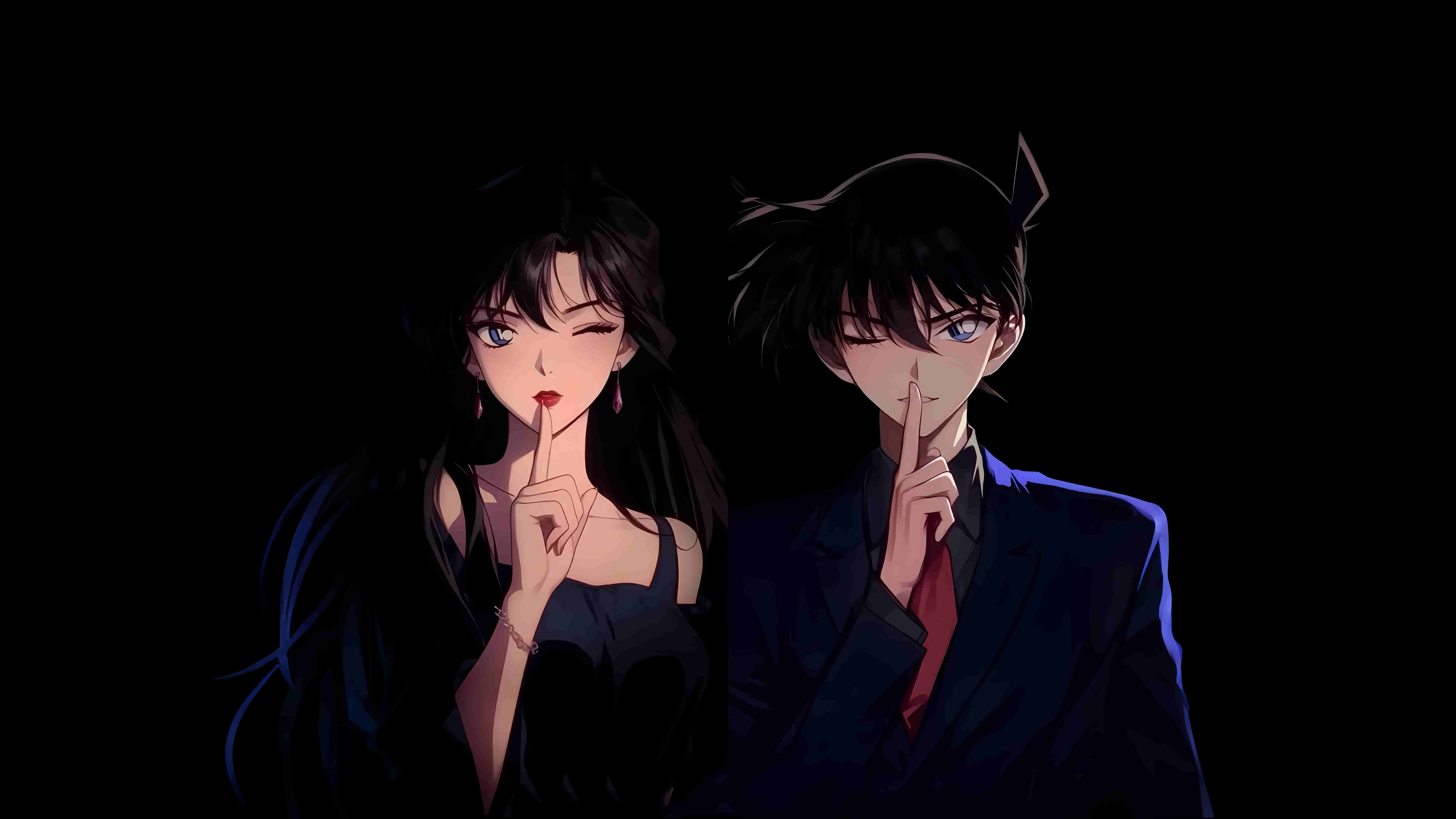 名侦探柯南毛利兰工藤新一插画壁纸