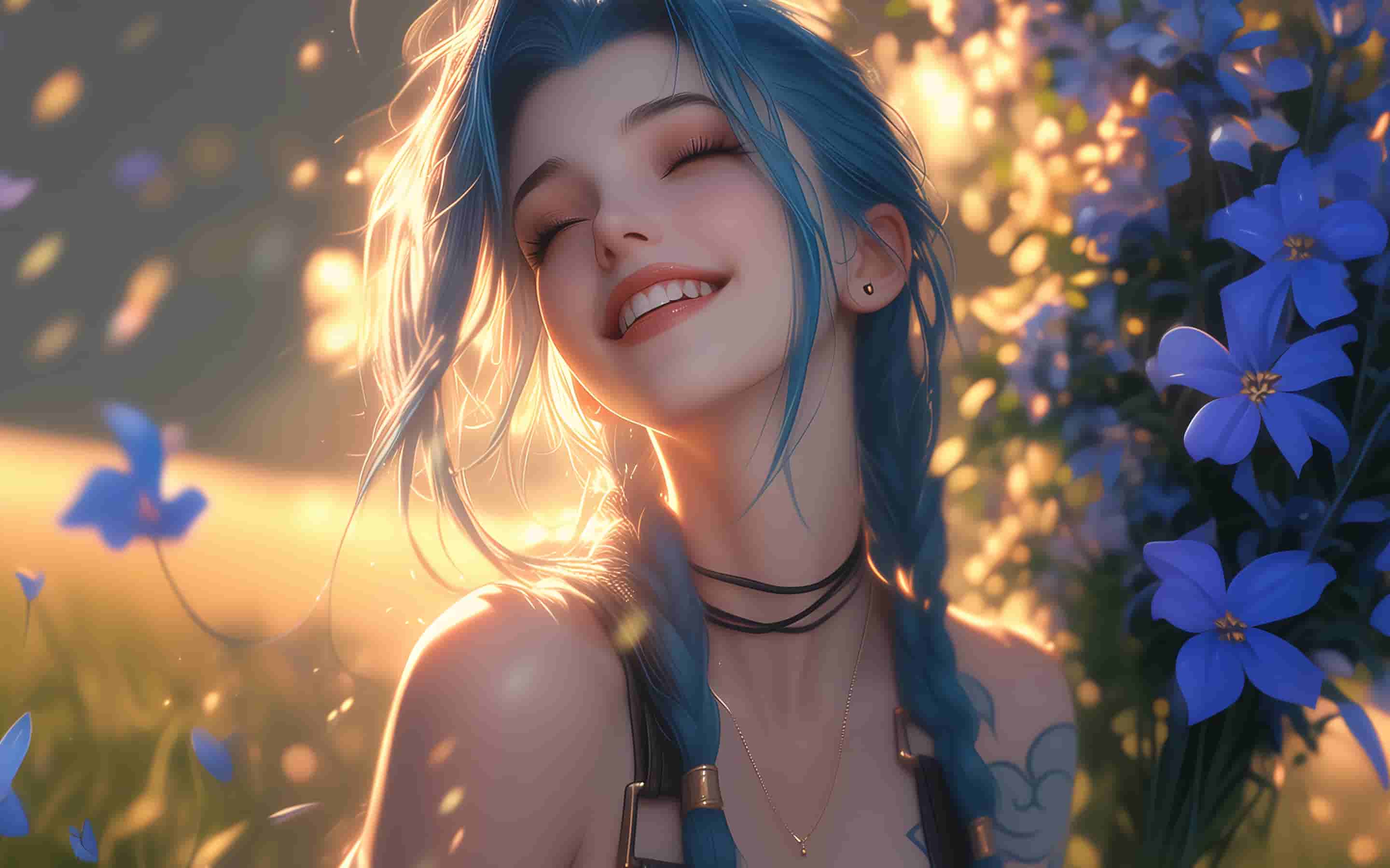 金克丝可爱甜美微笑