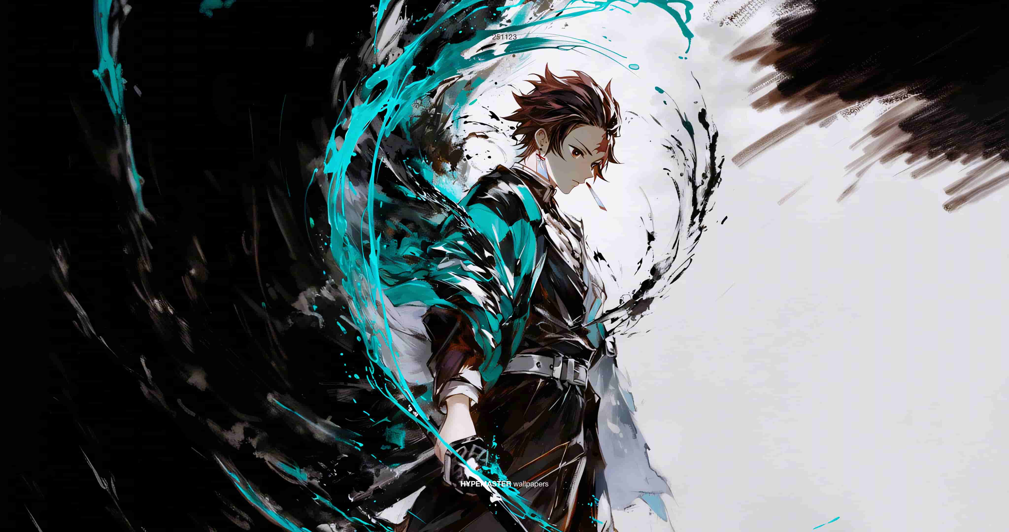 鬼灭之刃炭治郎水之呼吸特效电脑壁纸